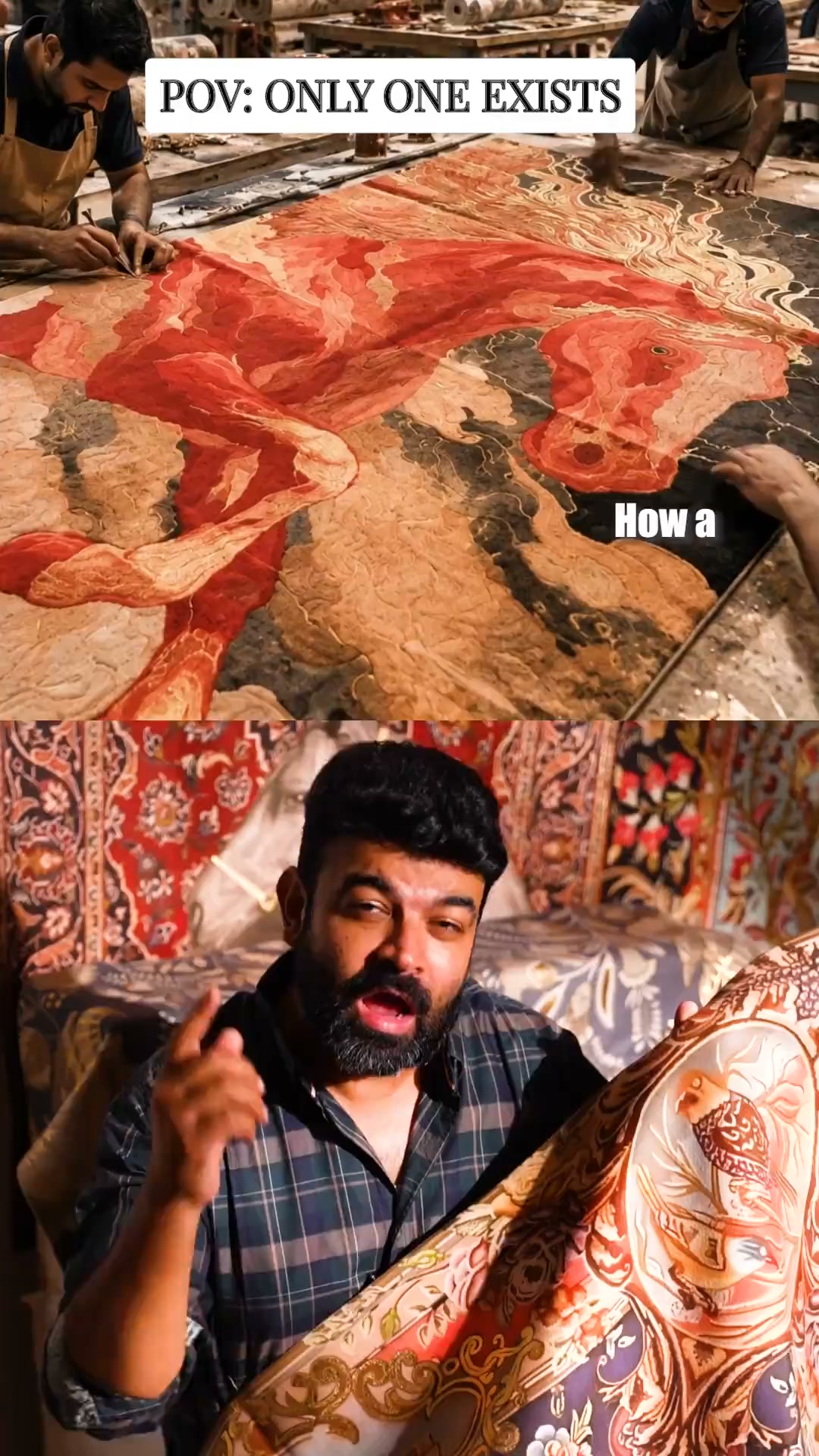 PittariSpaces Facebook ad: Flat 50% Off on Gold-Pressed Luxury Rugs