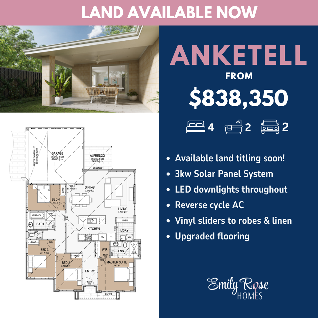 Emily Rose Homes Facebook ad: Anketell Land Available Now