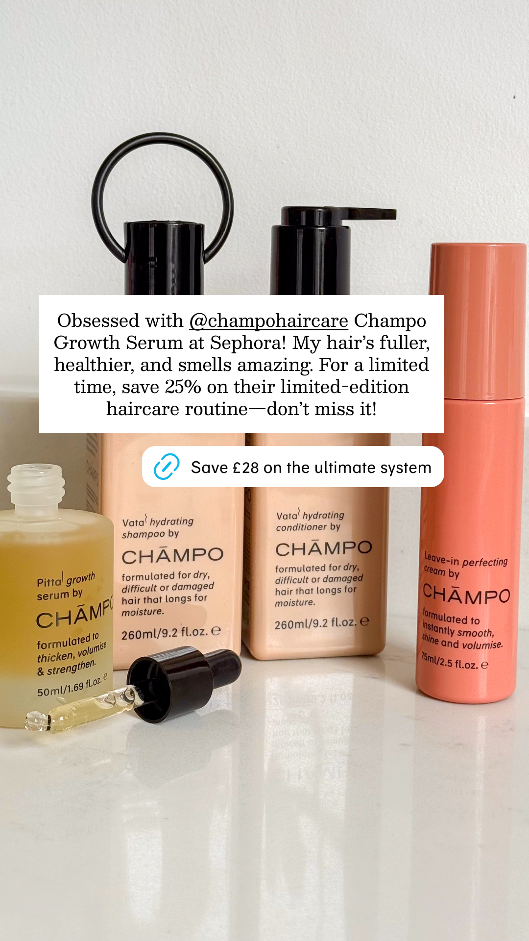 Chāmpo Haircare Facebook ad