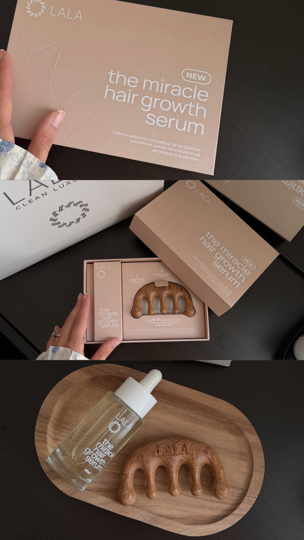 LALA Clean Luxury Facebook ad: The Miracle Hair Growth Serum от LALA