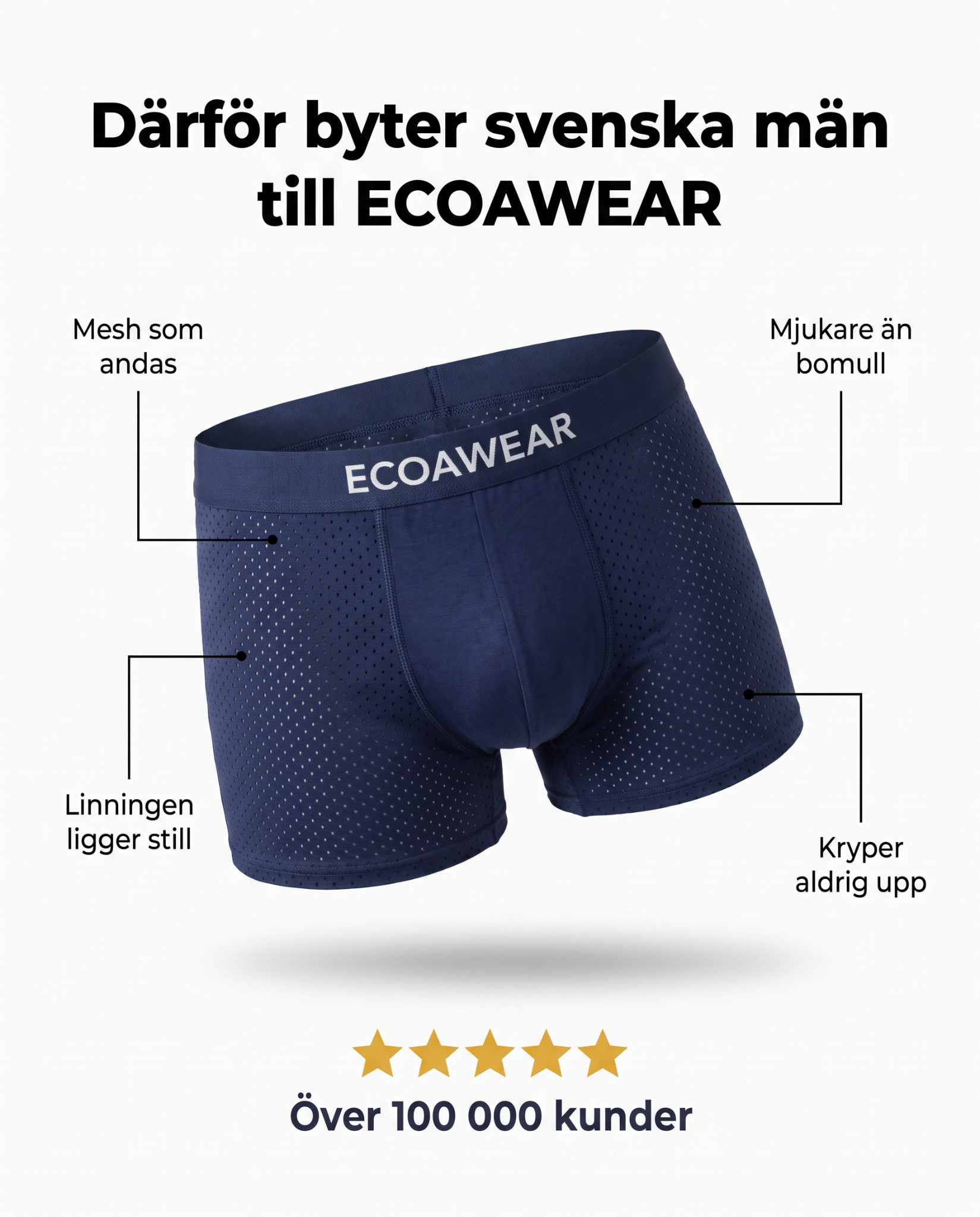 Ecoawear Komfort Facebook ad: SISTA CHANSEN: Köp 5, få 7 GRATIS.
