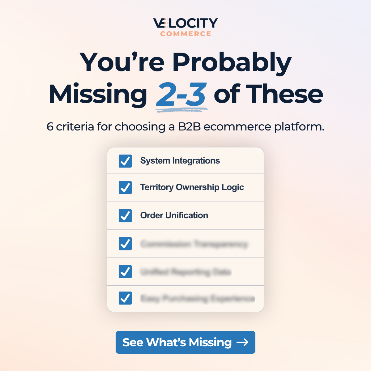 Velocity Solutions Facebook ad: Choose the Right B2B Platform