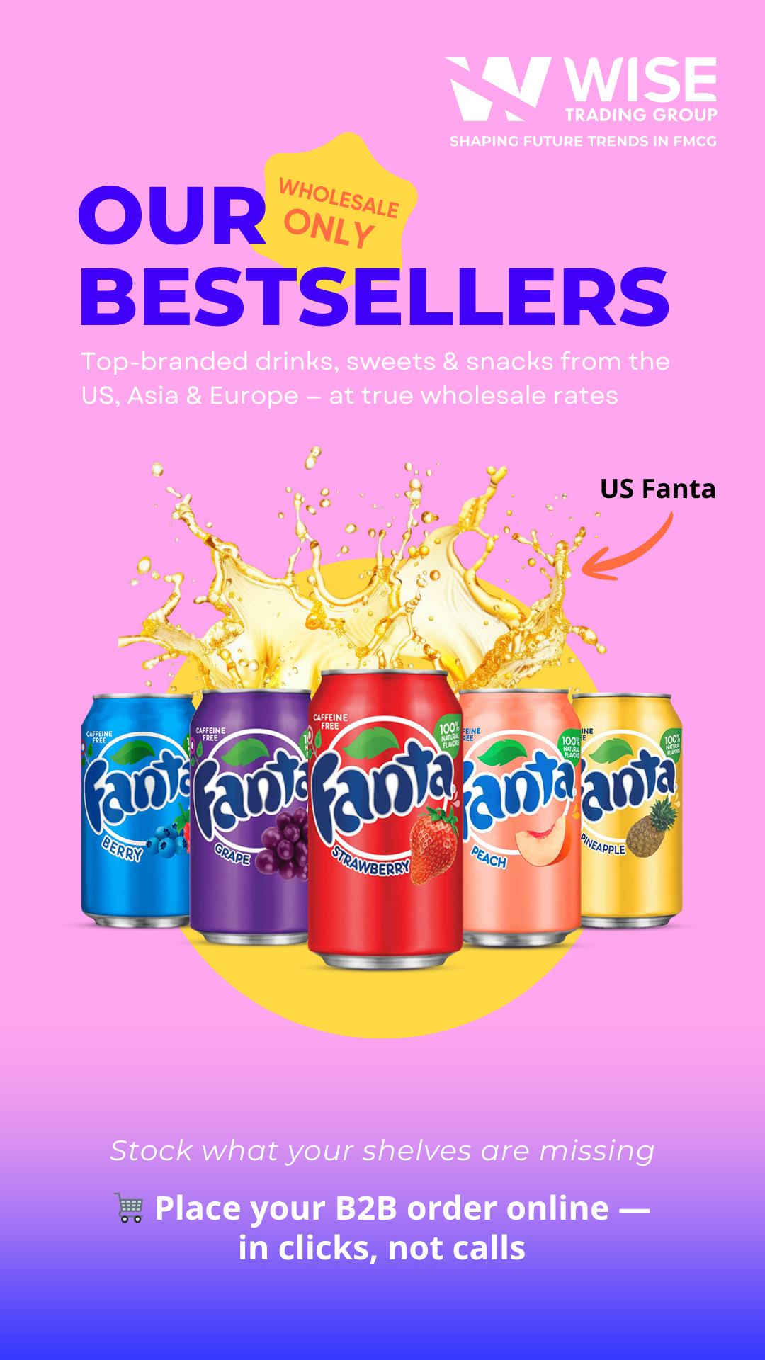 Wise Trading Group Facebook ad: US-exclusive Fanta