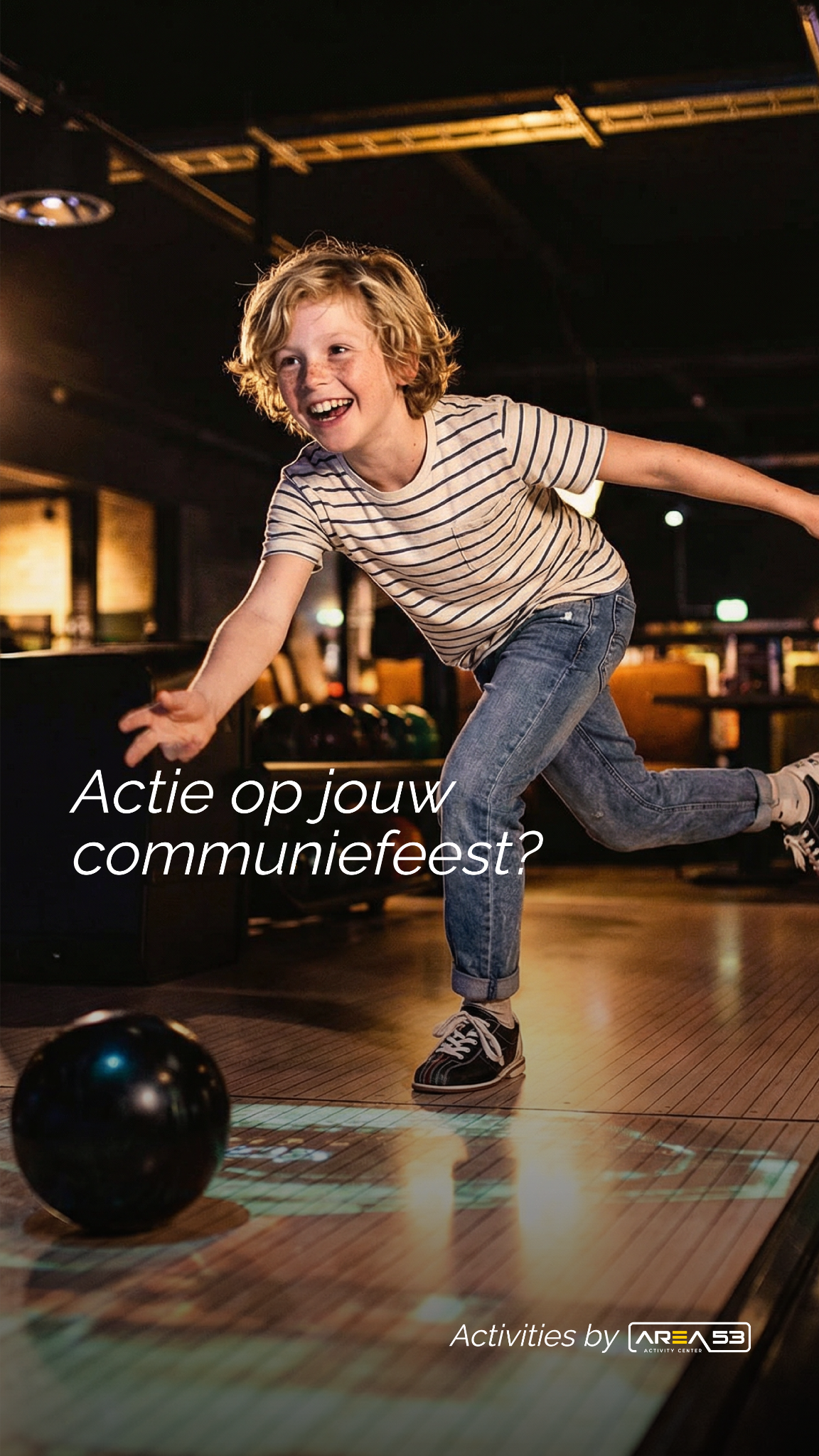 Area53Antwerpen Facebook ad: Communiefeest bij AREA53