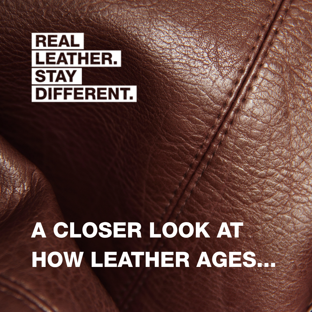 Real Leather - Stay Different Facebook ad: Over time, leather changes through wear, movement and…
