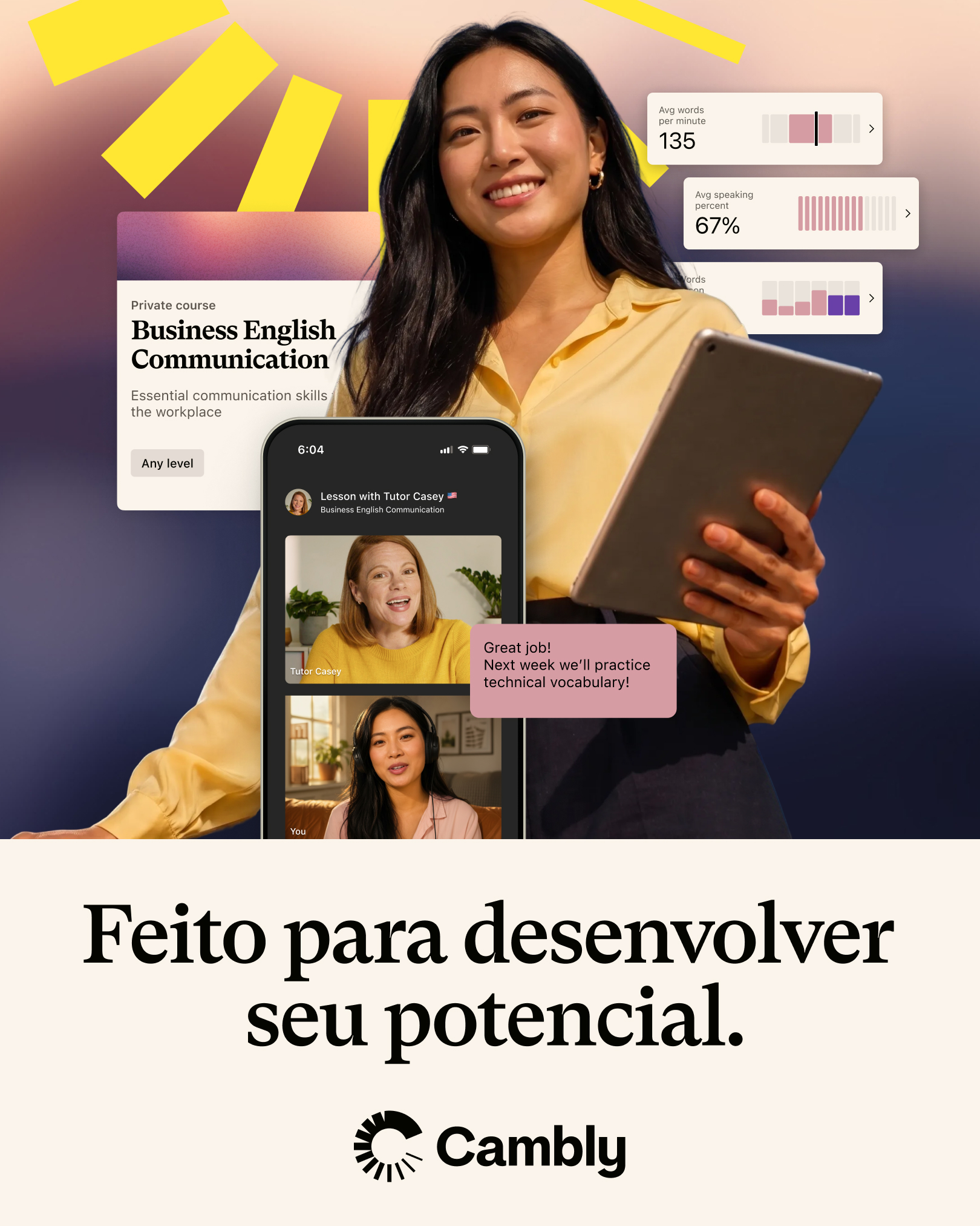 Cambly Facebook ad