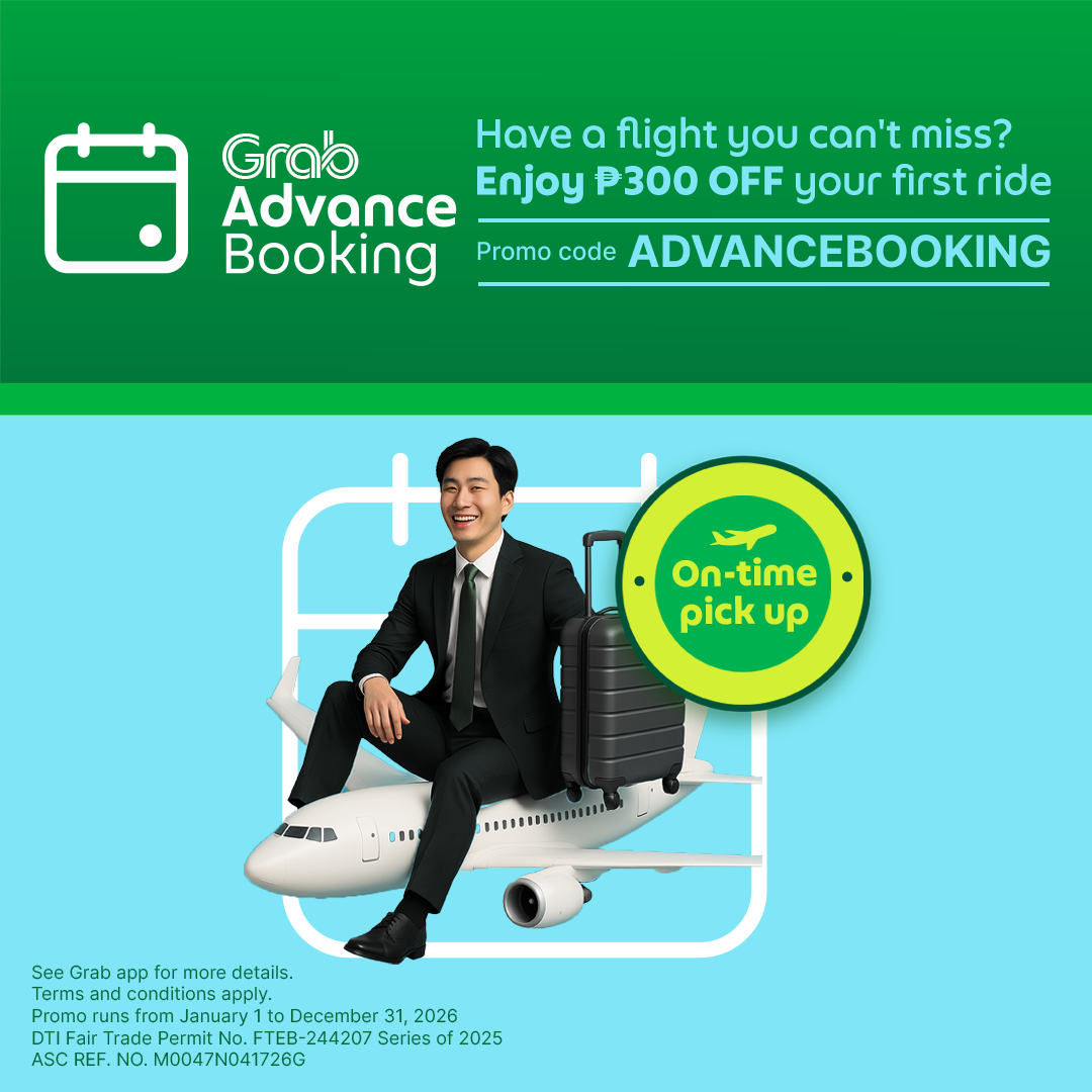 Grab Facebook ad: No missed flights, guaranteed!