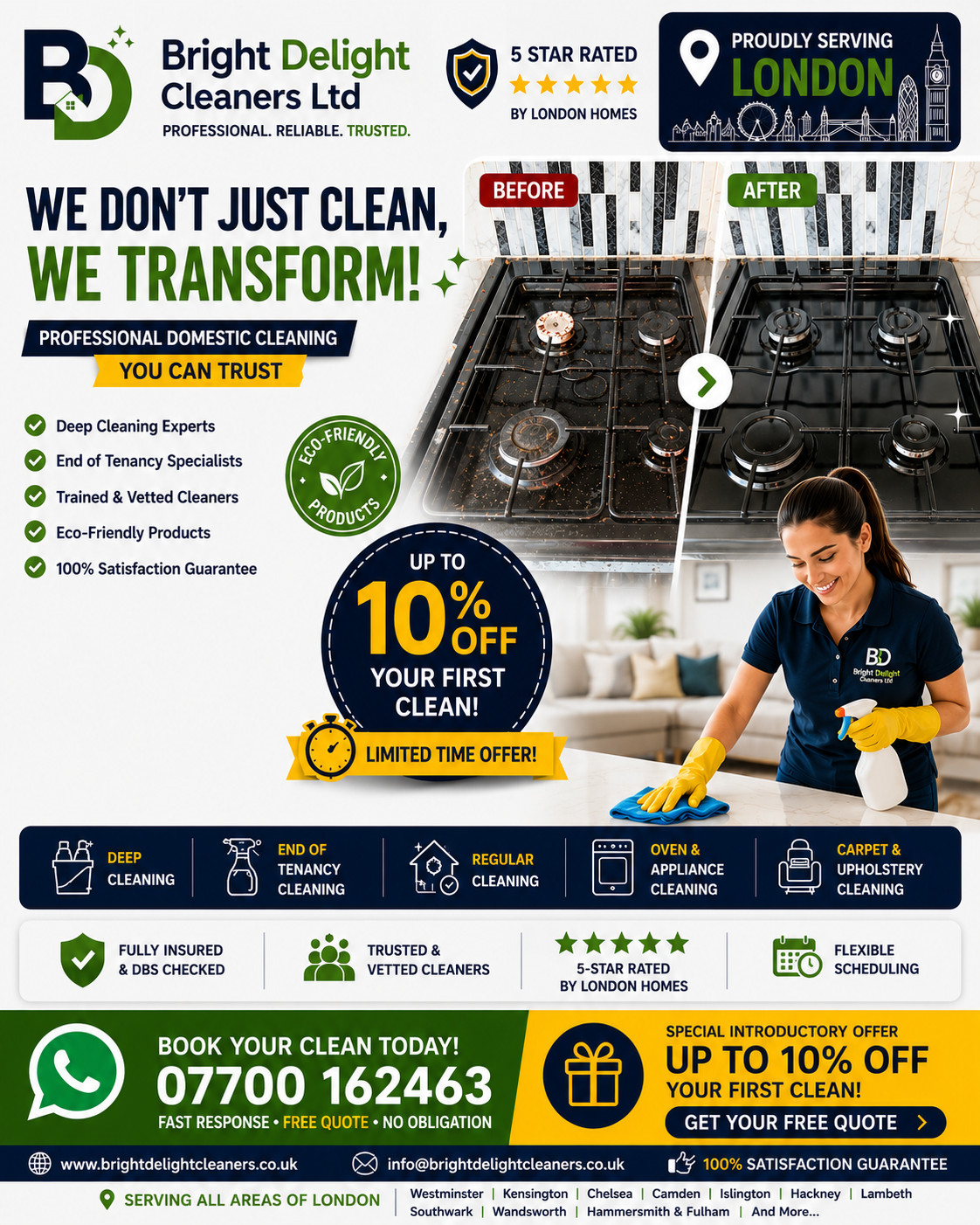 Bright Delight Cleaners Ltd Facebook ad