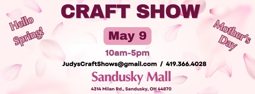 Judy's Craft & Vendor Shows Facebook ad: Hello Spring / Mother's Day Craft Show, 10am-5pm…