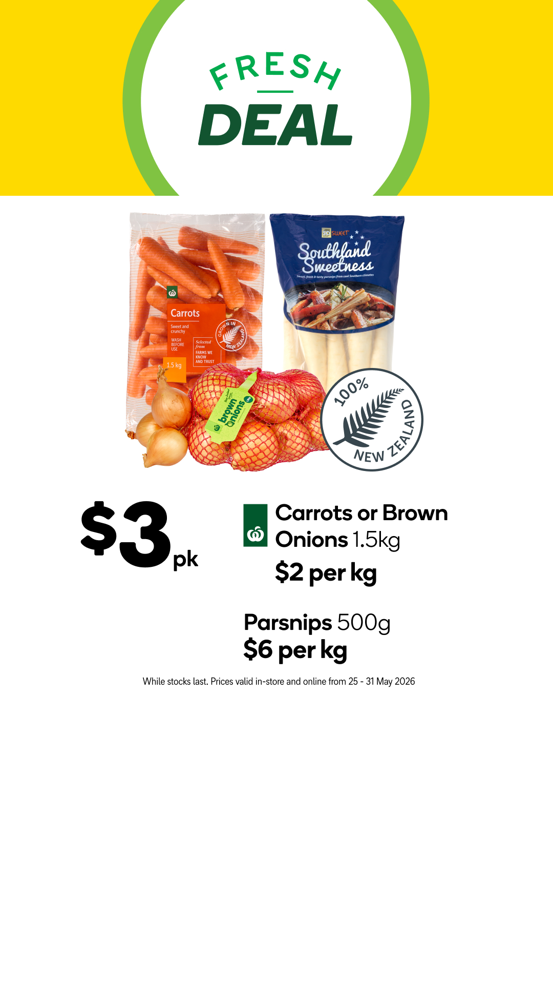 Woolworths New Zealand Facebook ad from May 25, 2026