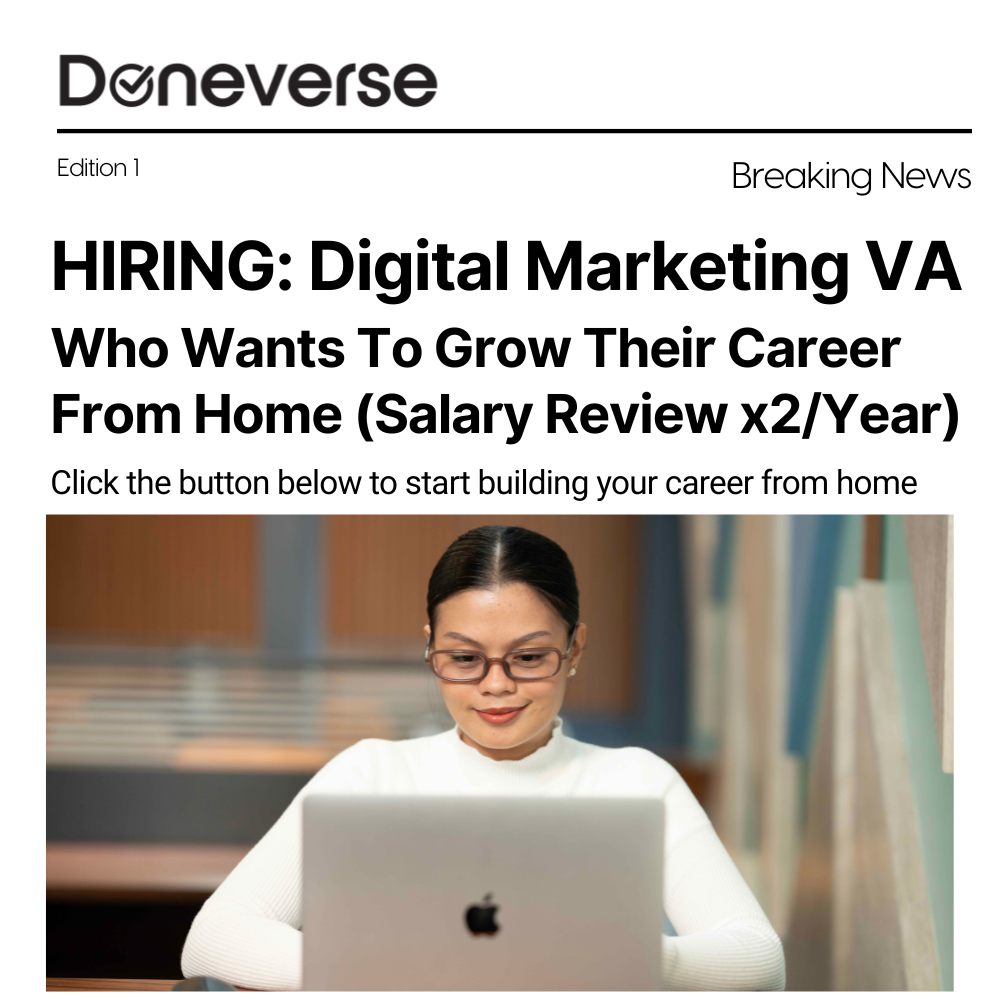 Outsourced Doers - Careers Facebook ad