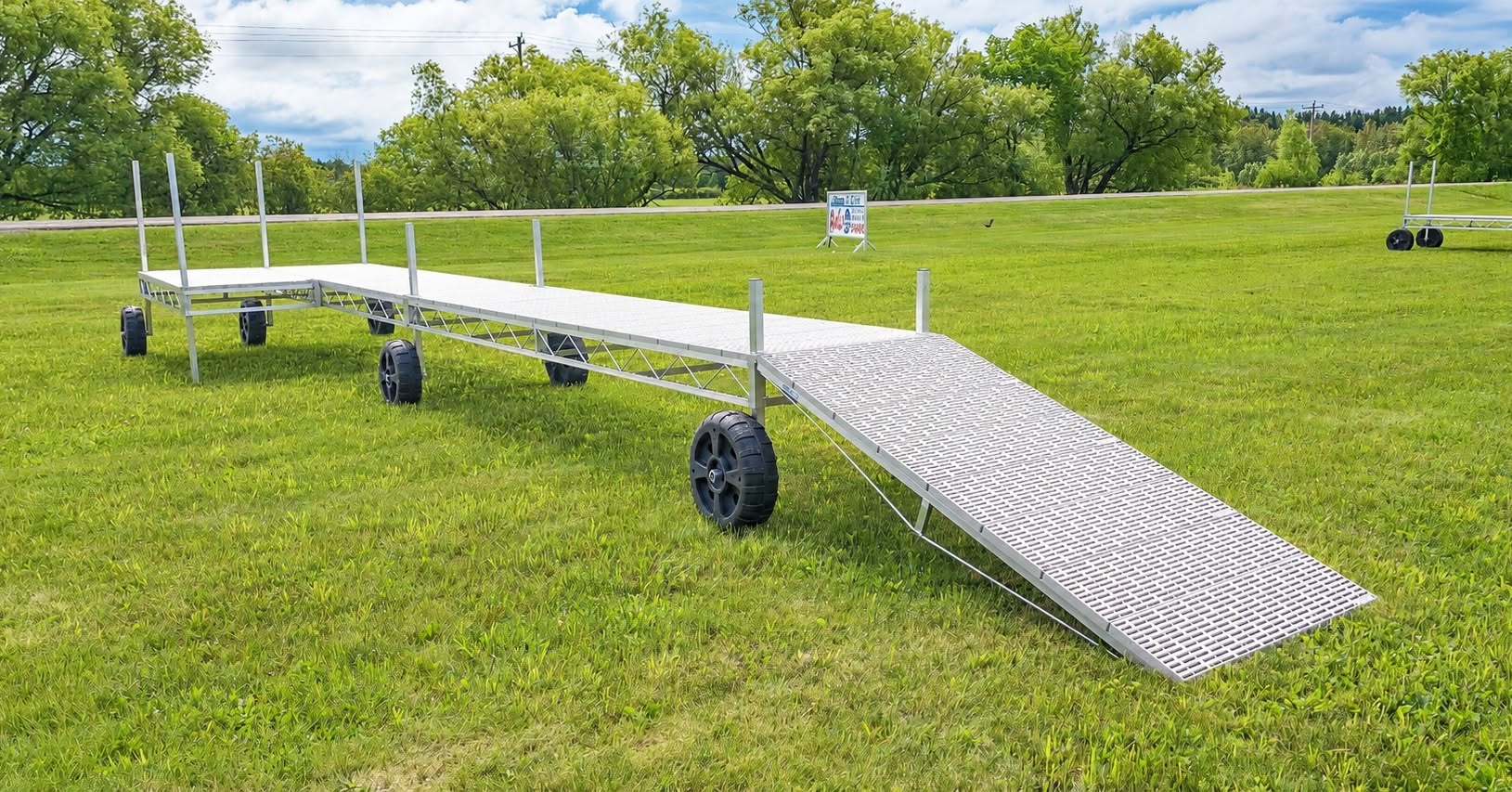 Ben Fishin Facebook ad: Aluma Lite Aluminum Roll-In Dock - 32' w/ 4'x8' L Section…