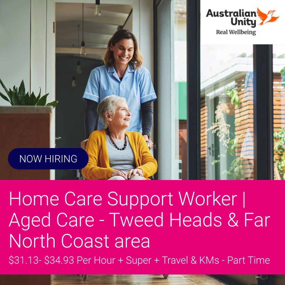 SEEK Facebook ad: Home Care Support Worker | Aged Care - Tweed Heads & Far…