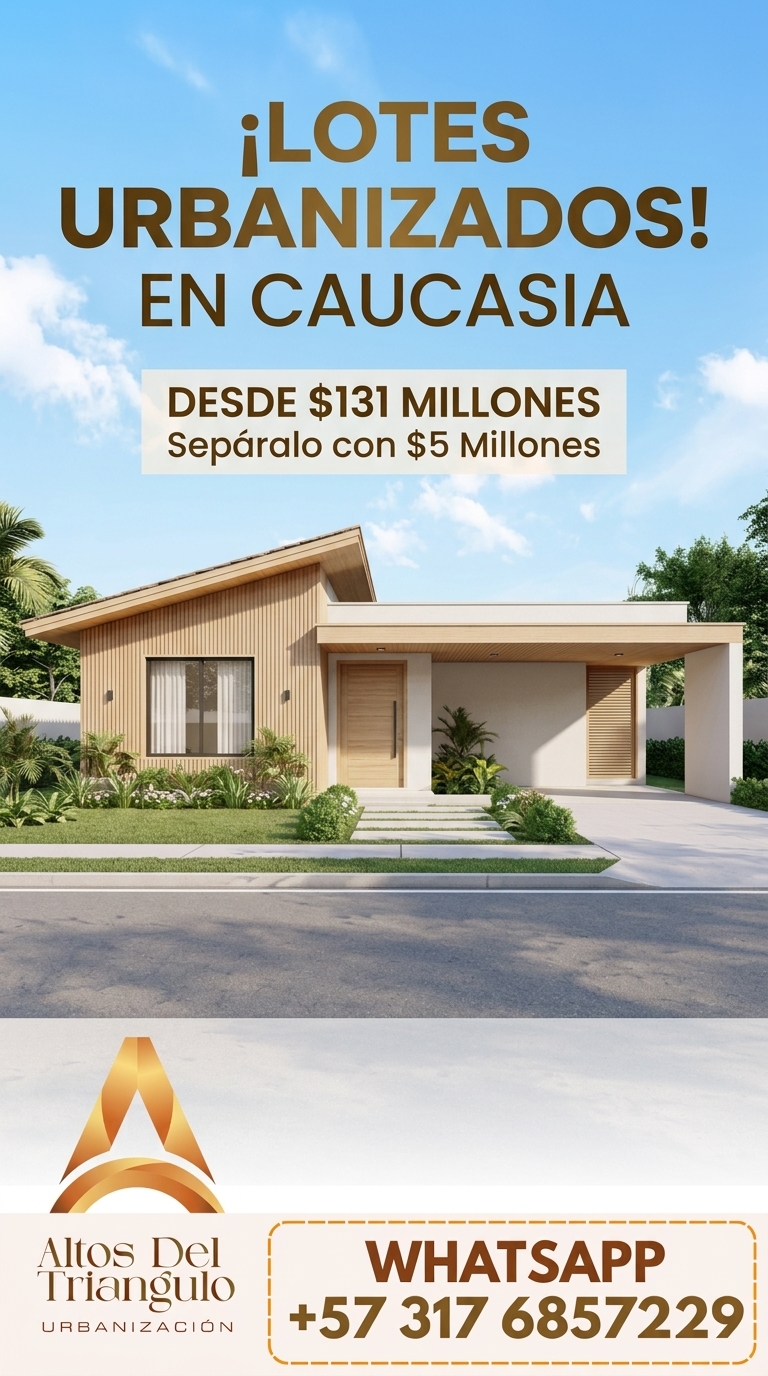 Urbanización Altos del Triangulo Facebook ad: Planes de pago hasta de 6 meses.