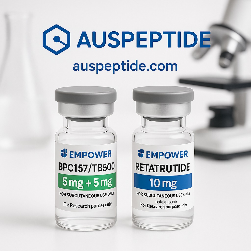 auspeptide Facebook ad: Premium Research Peptides, Trusted.