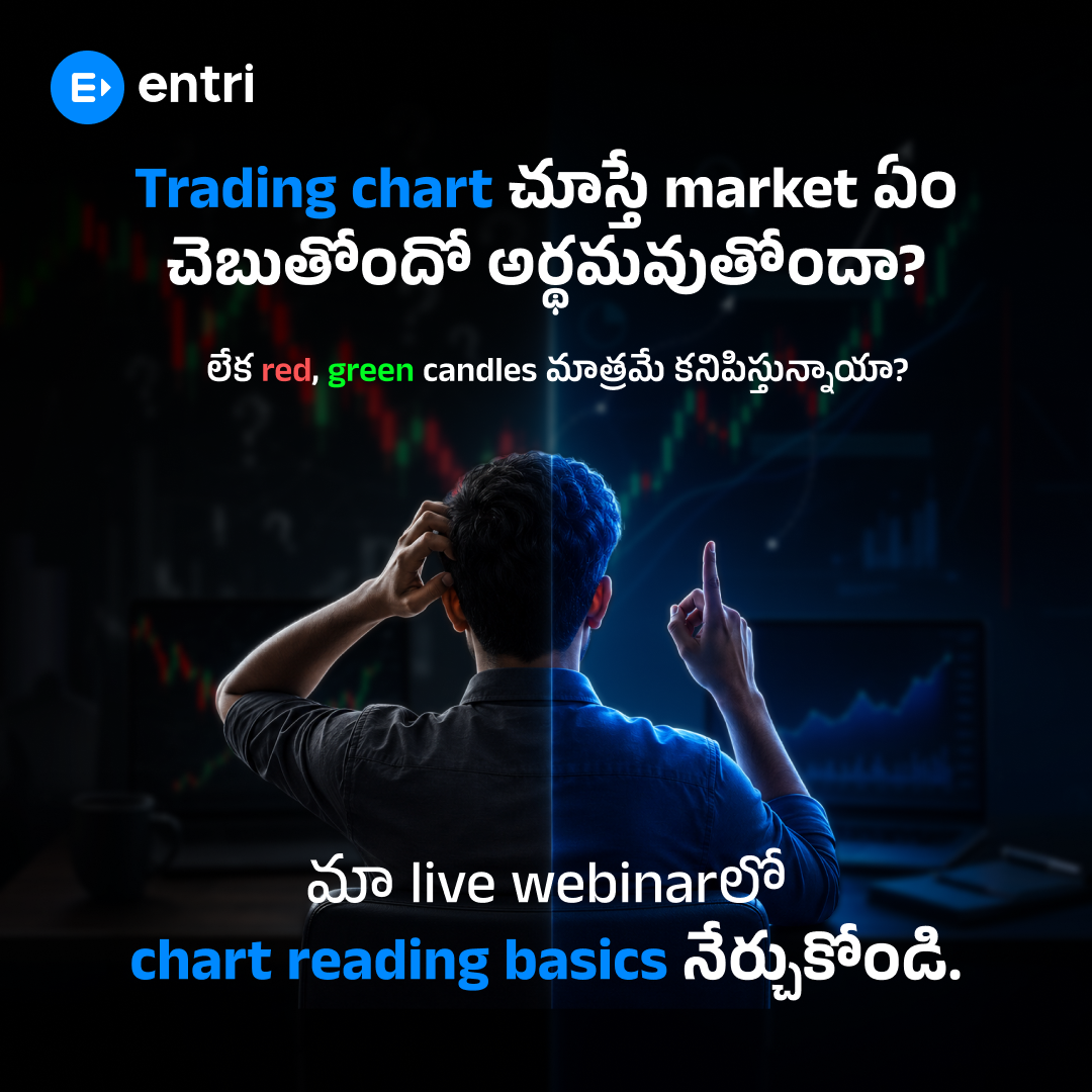 Entri Finacademy తెలుగు Facebook ad: A stock chart can look complicated when you…