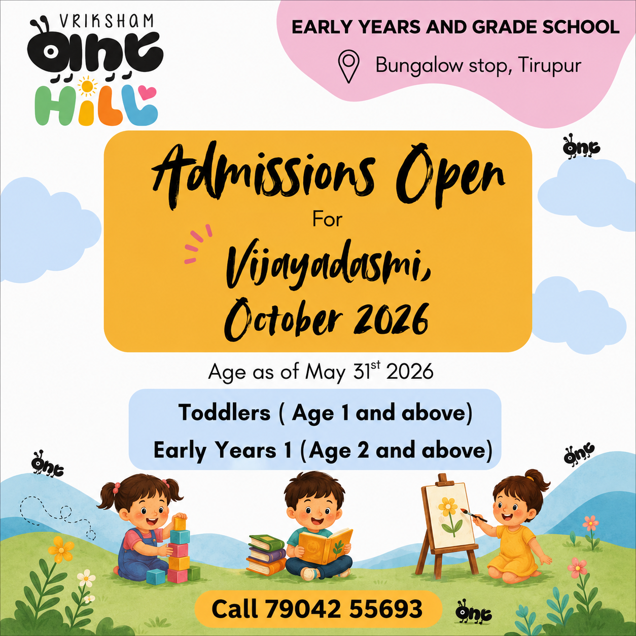 Vriksham Ant Hill - Early Learning Center Facebook ad