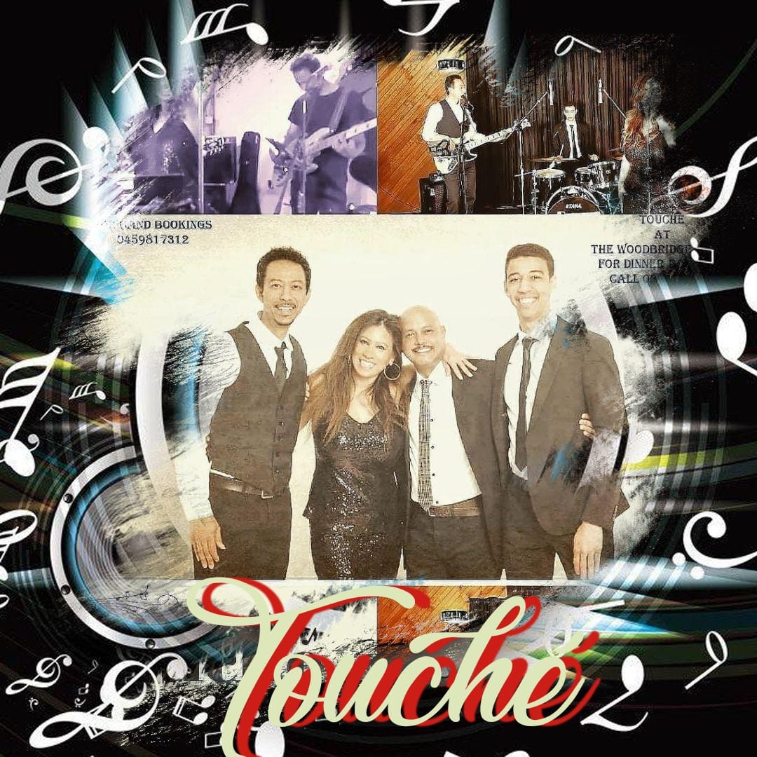 Touché Facebook ad: A four-piece cover band playing a variety of…
