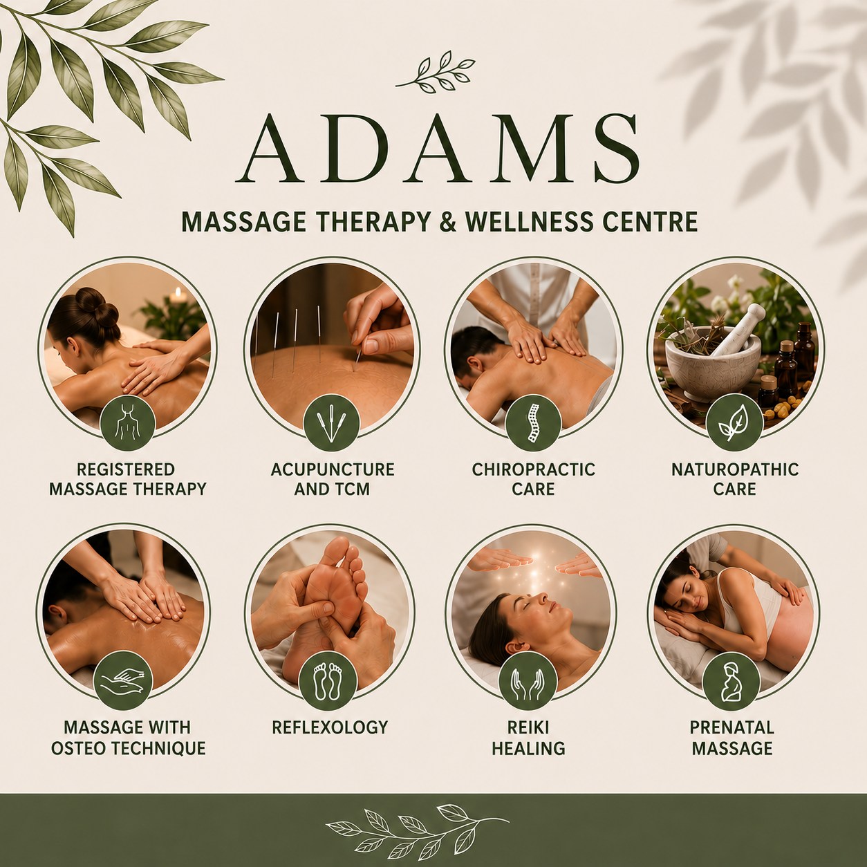 Adams Massage Therapy Wellness & Laser Medi-Spa Facebook ad: Your wellness journey starts here!
