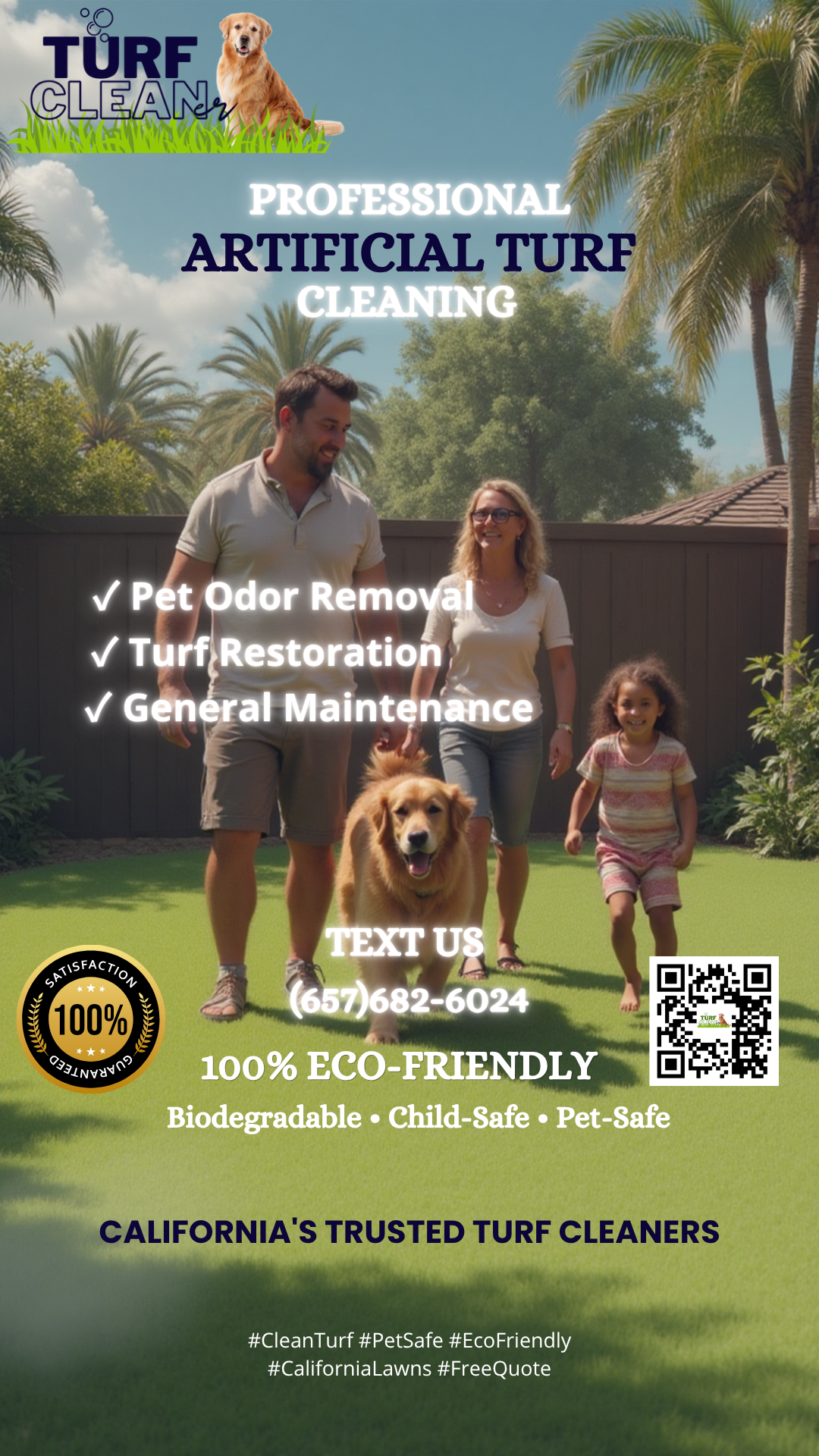 Turf Cleaner Facebook ad: Professional Turf Cleaning