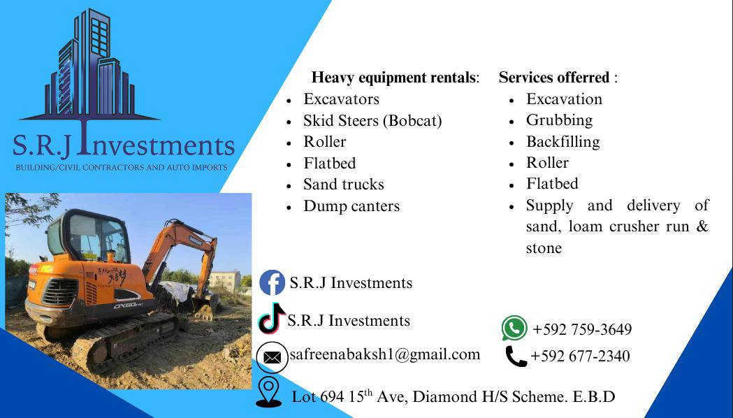 SRJ Investments Facebook ad: Welcome to SRJ Investments.
