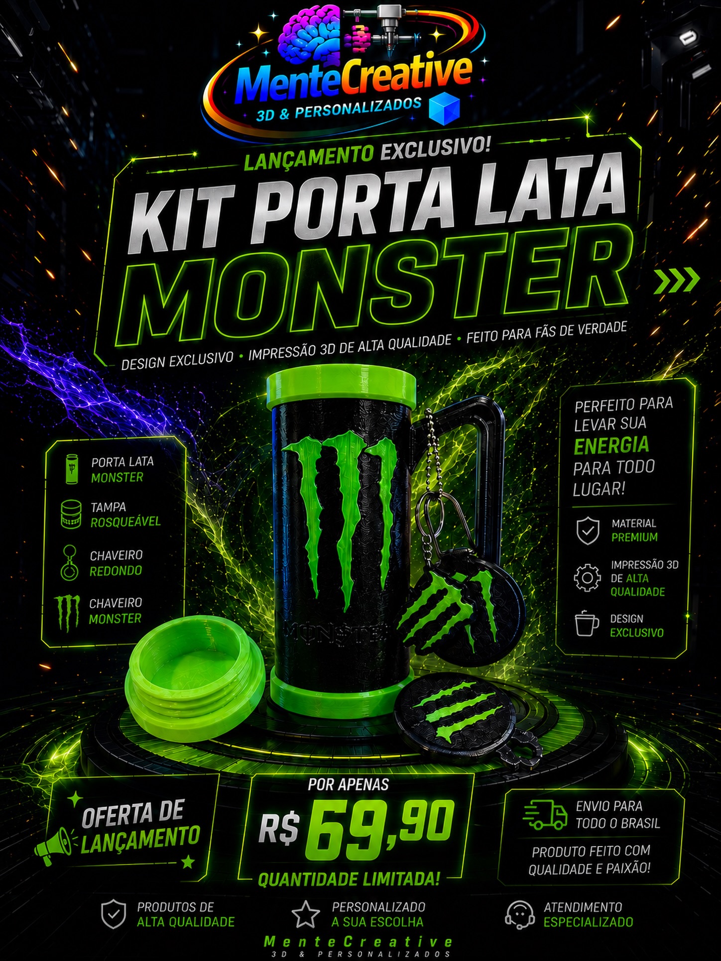 mentecreative3dpersonalizados Facebook ad: CHEGOU O LANÇAMENTO QUE TODO FÃ DE MONSTER…