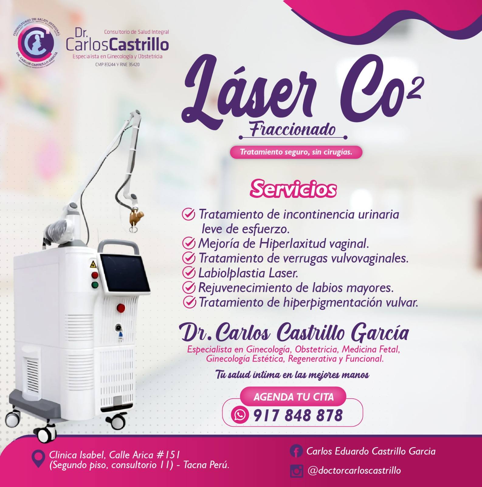 Dr Carlos Castrillo GinecoFetal Facebook ad: GINECOLOGÍA ESTÉTICA, REGENERATIVA Y FUNCIONAL