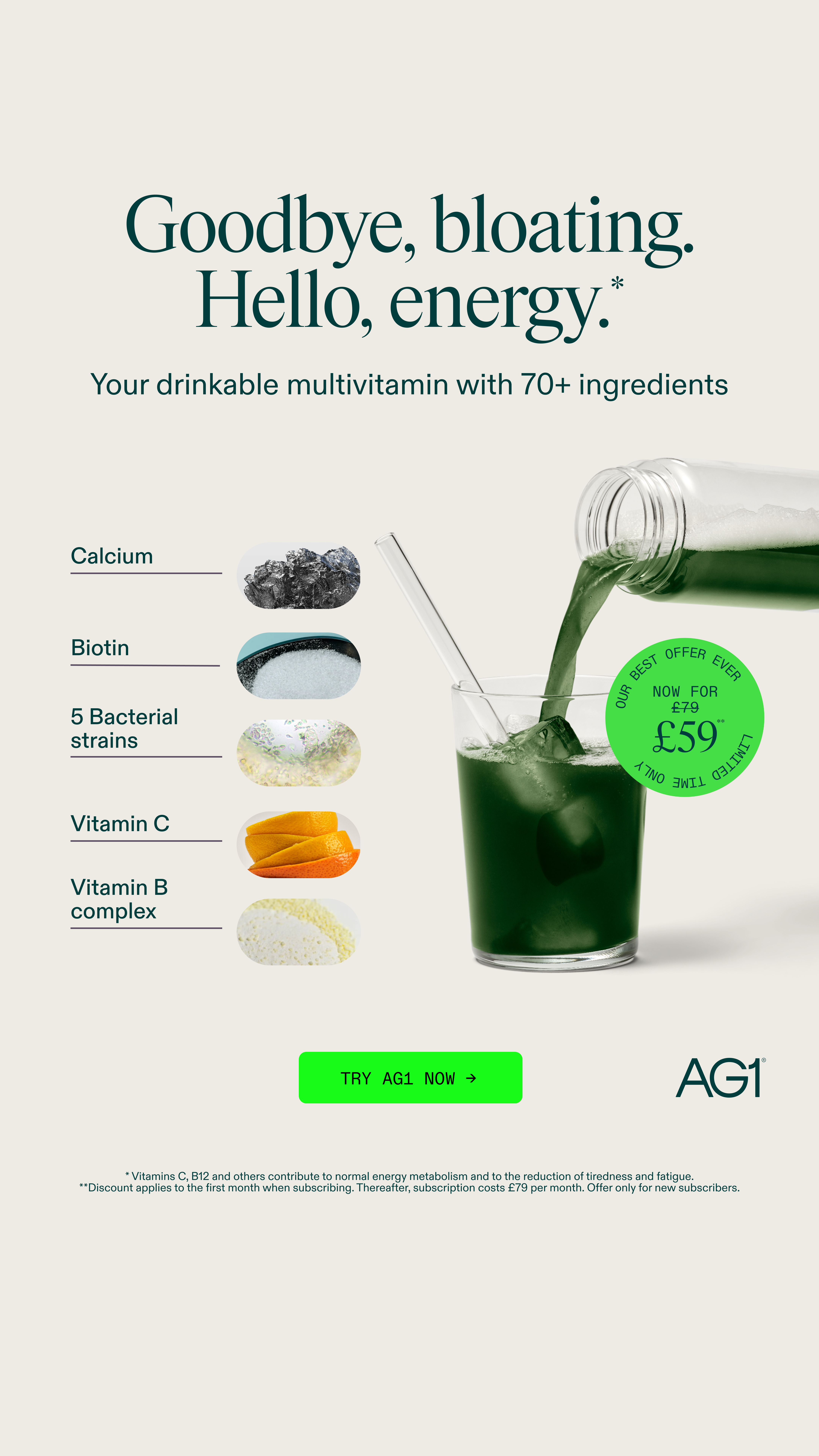 AG1 by Athletic Greens Facebook ad