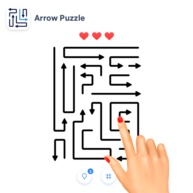 Arrow Puzzle - Tap Away Game Facebook ad: Relaxing logic game