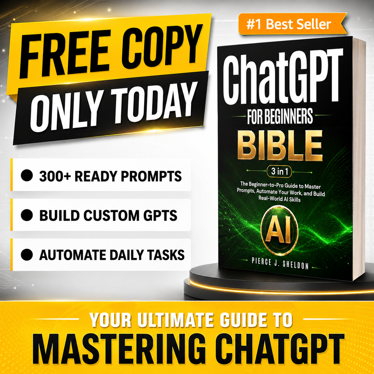 Daily Book Club Facebook ad: ChatGPT for Beginners Bible, Free for a Limited Time!
