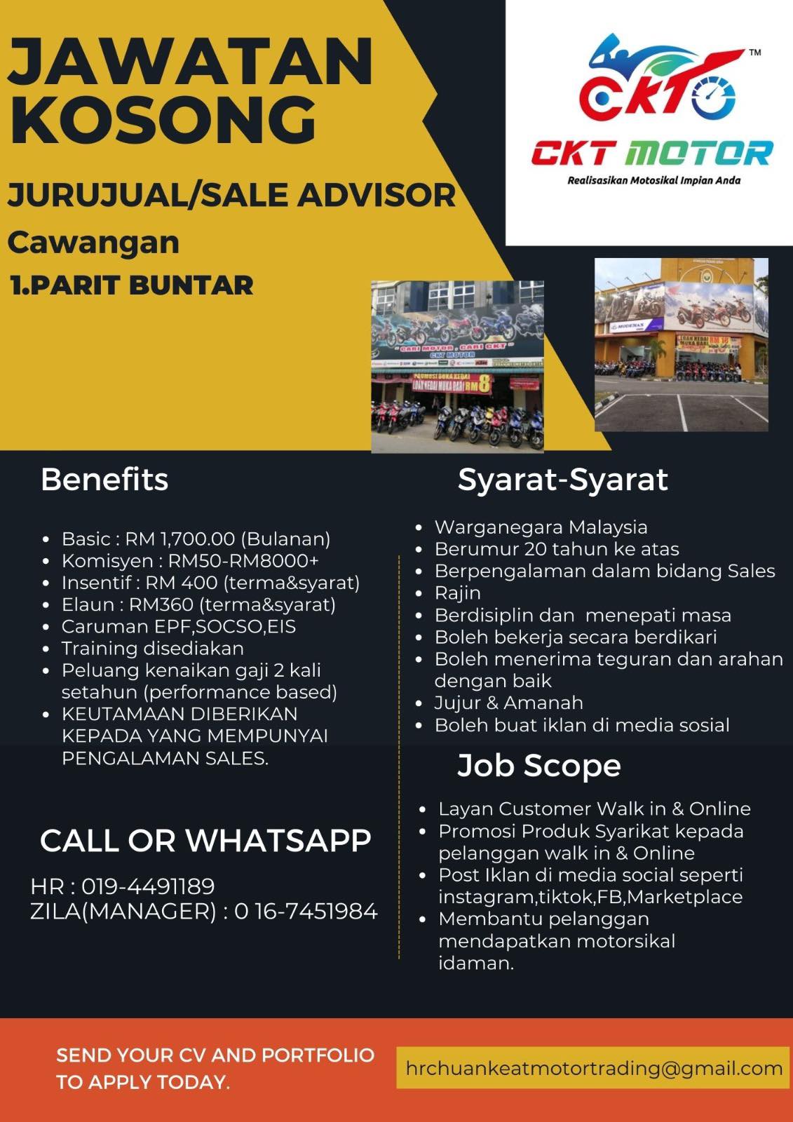 aziela ckt motors Facebook ad: http://www.wasap.my/60167451984