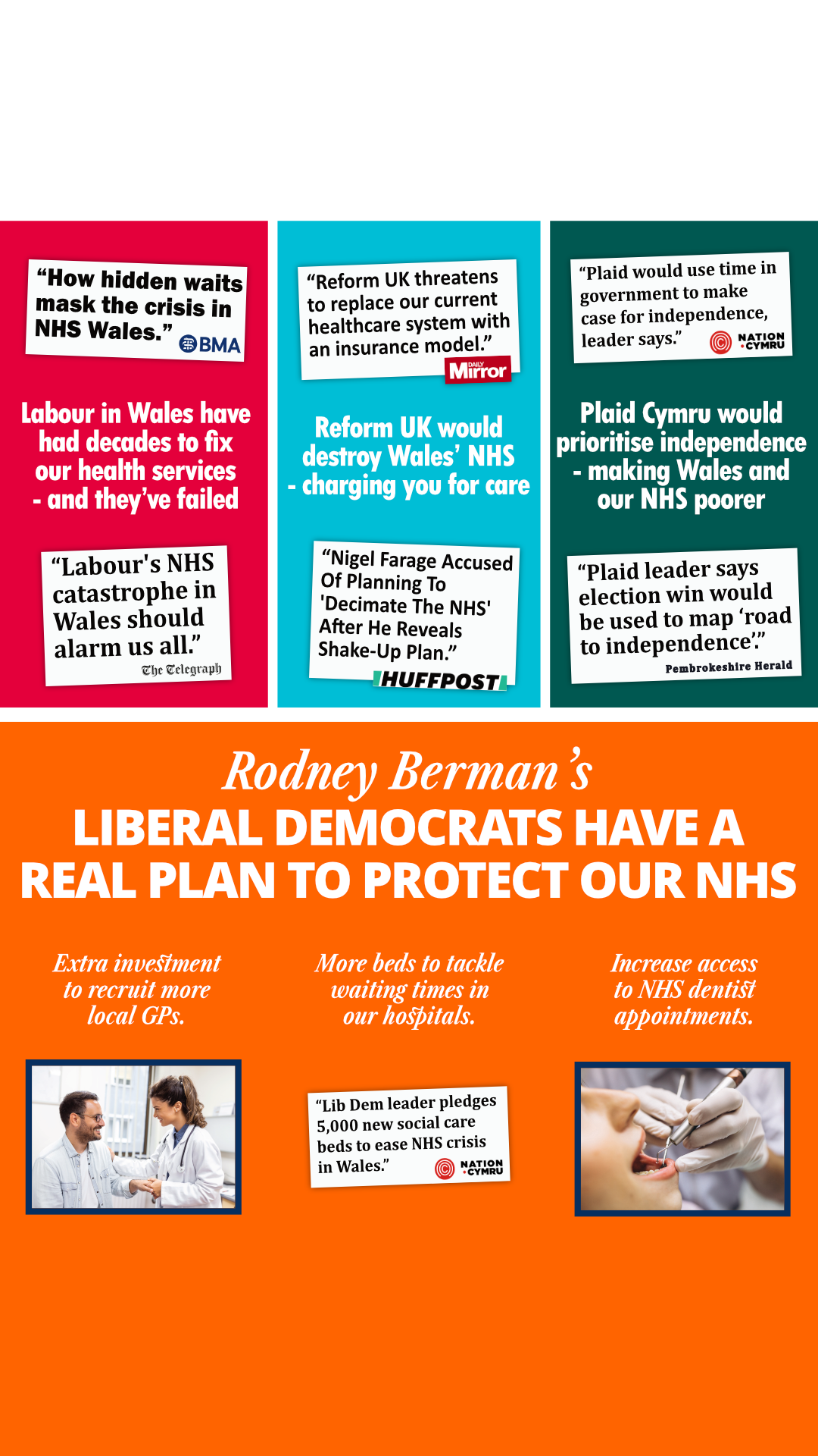 Welsh Liberal Democrats Facebook ad from Apr 13, 2026