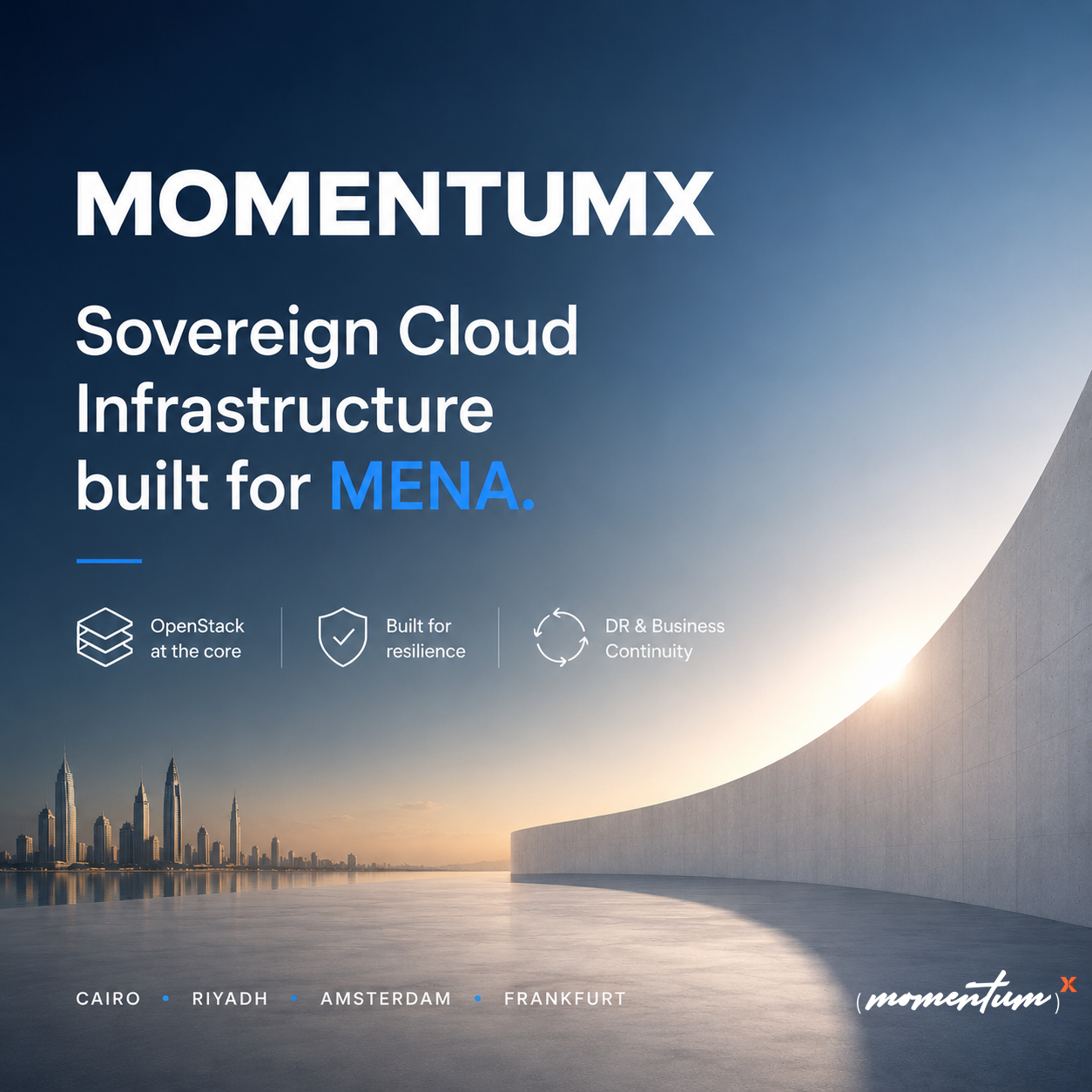 MomentumX.Cloud Facebook ad: Sovereign Cloud, AI & Edge Infrastructure for the Middle…