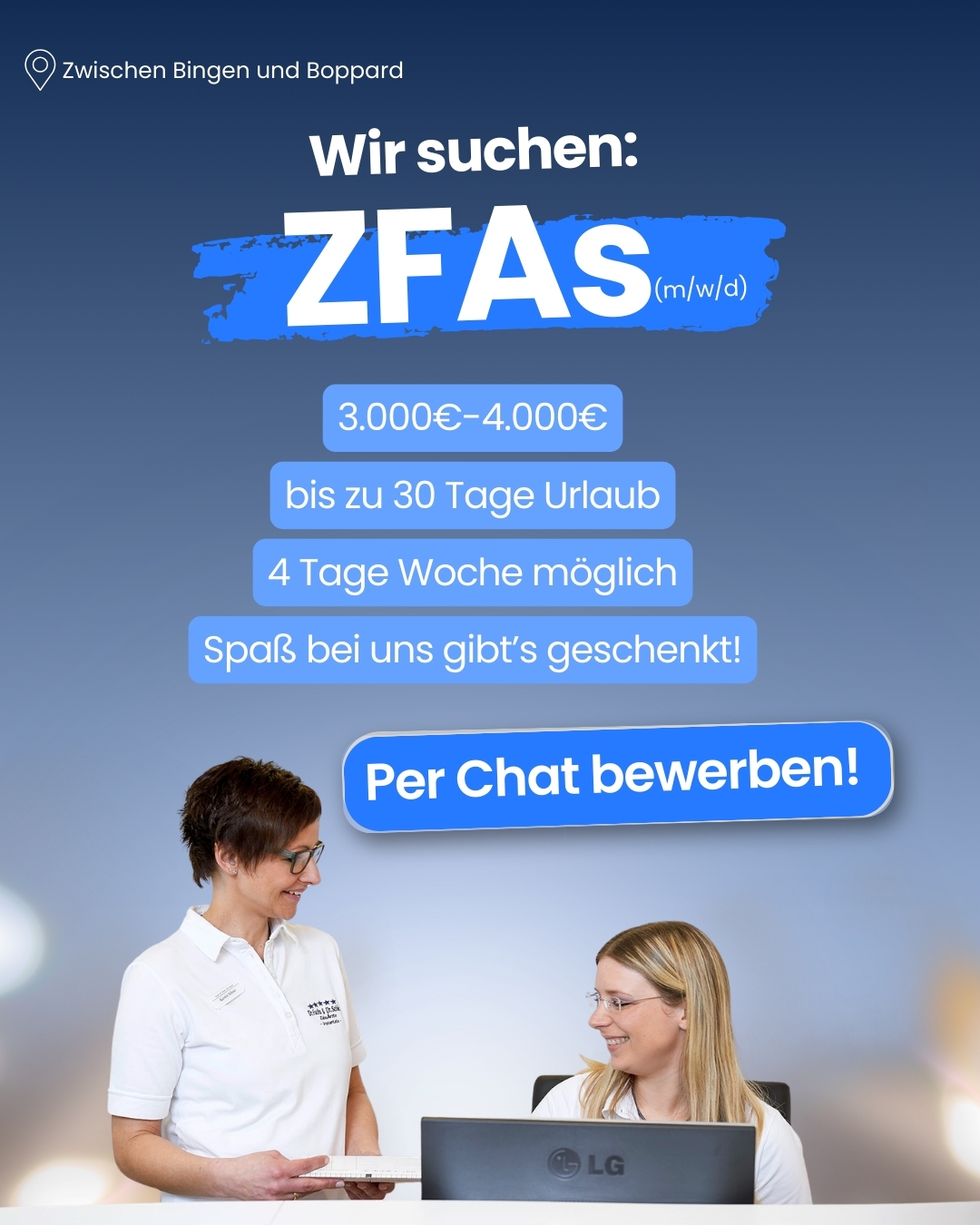 ZahnArztpraxis Dr. Sylvio Fuchs & Dr. Ursula Schick Facebook ad: Med. Quereinsteiger gesucht