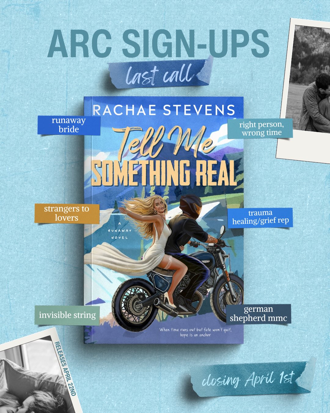 Rachae Stevens Author Facebook ad: Hard to believe we’re here!
