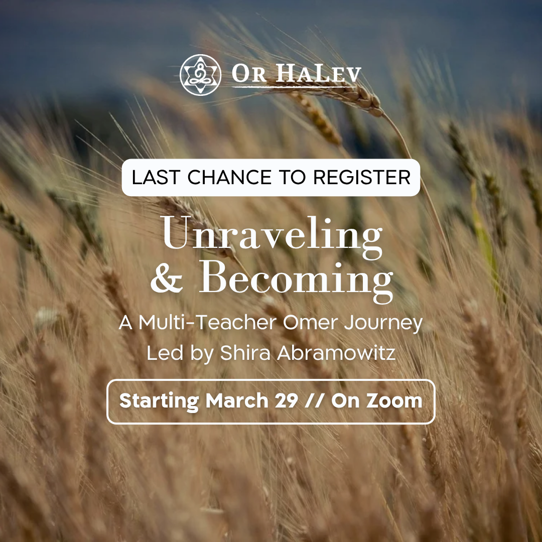 Or HaLev - Center for Jewish Spirituality & Meditation Facebook ad: Last chance to register