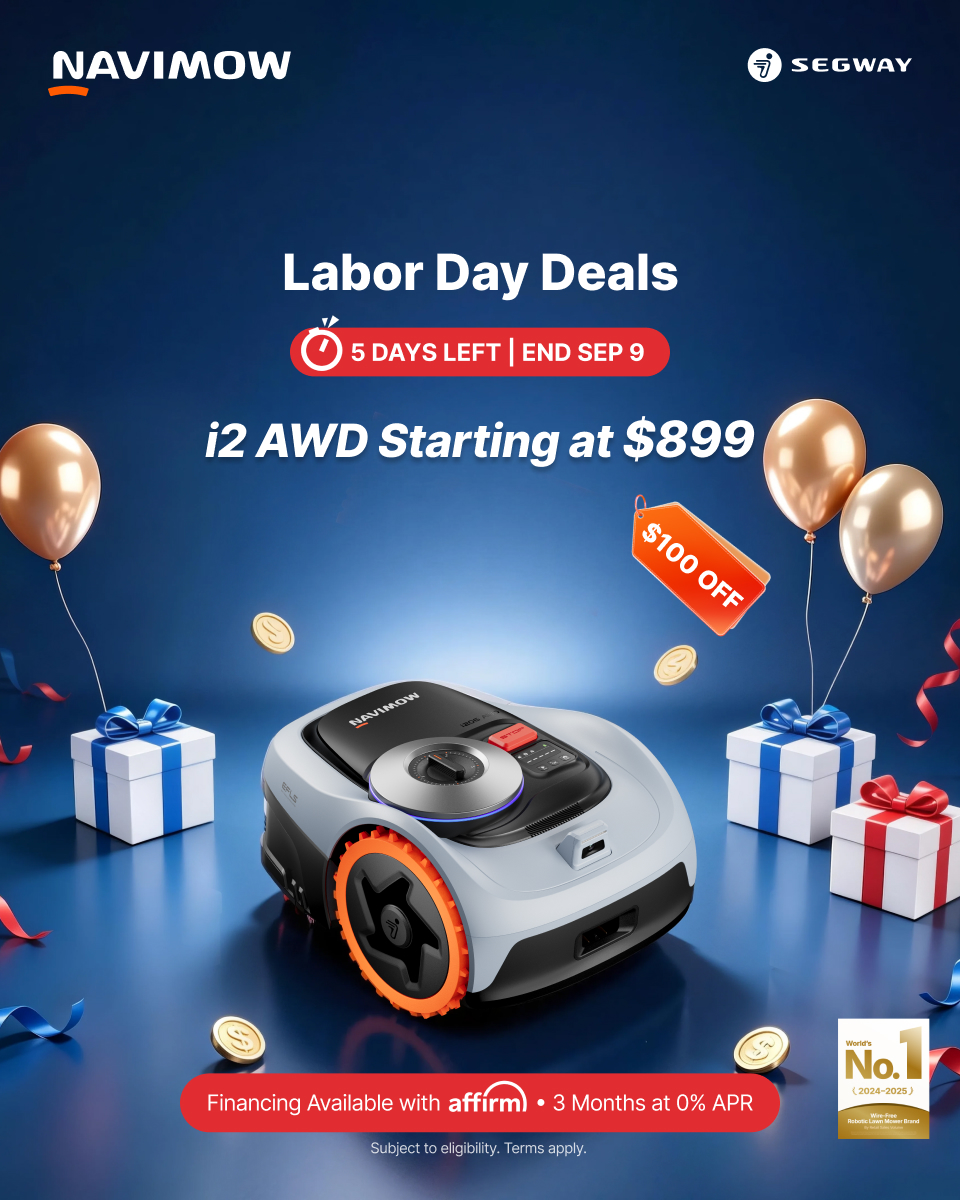 Segway Navimow Facebook ad: 5 Days Left: i2 AWD From $899 | Ends Sep 9