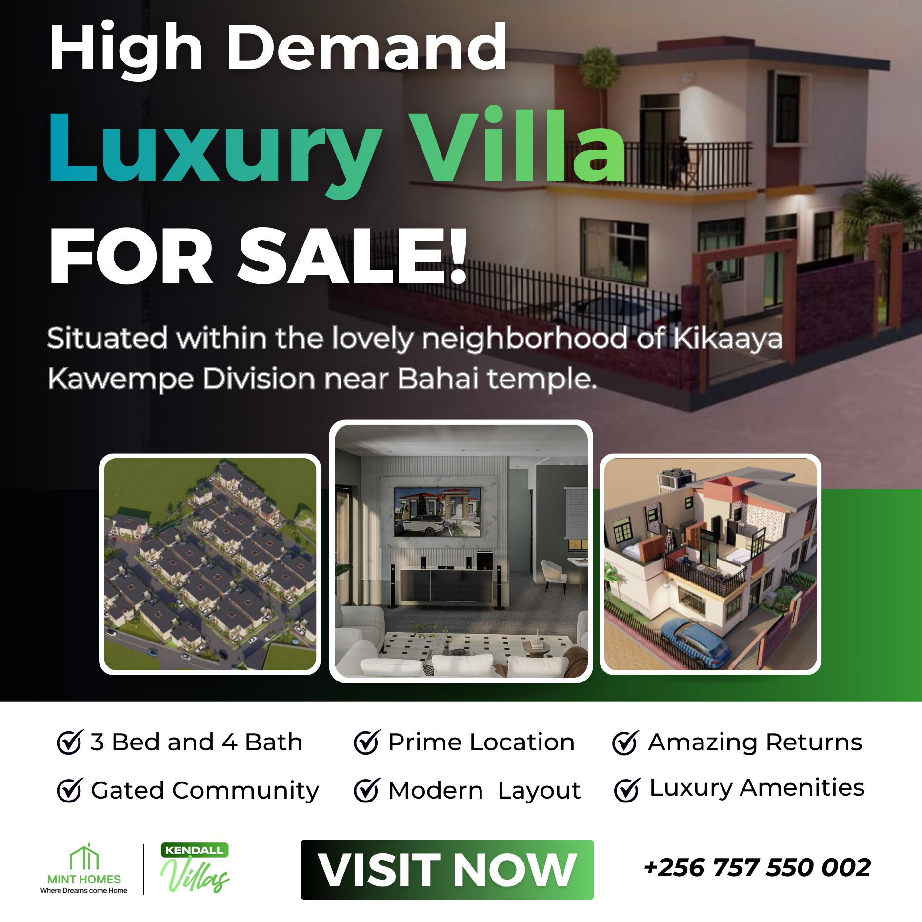 Mint Homes Facebook ad: Don't Miss This GREAT Property In Kampala