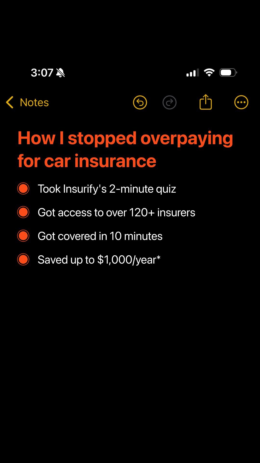 Insurify Facebook ad