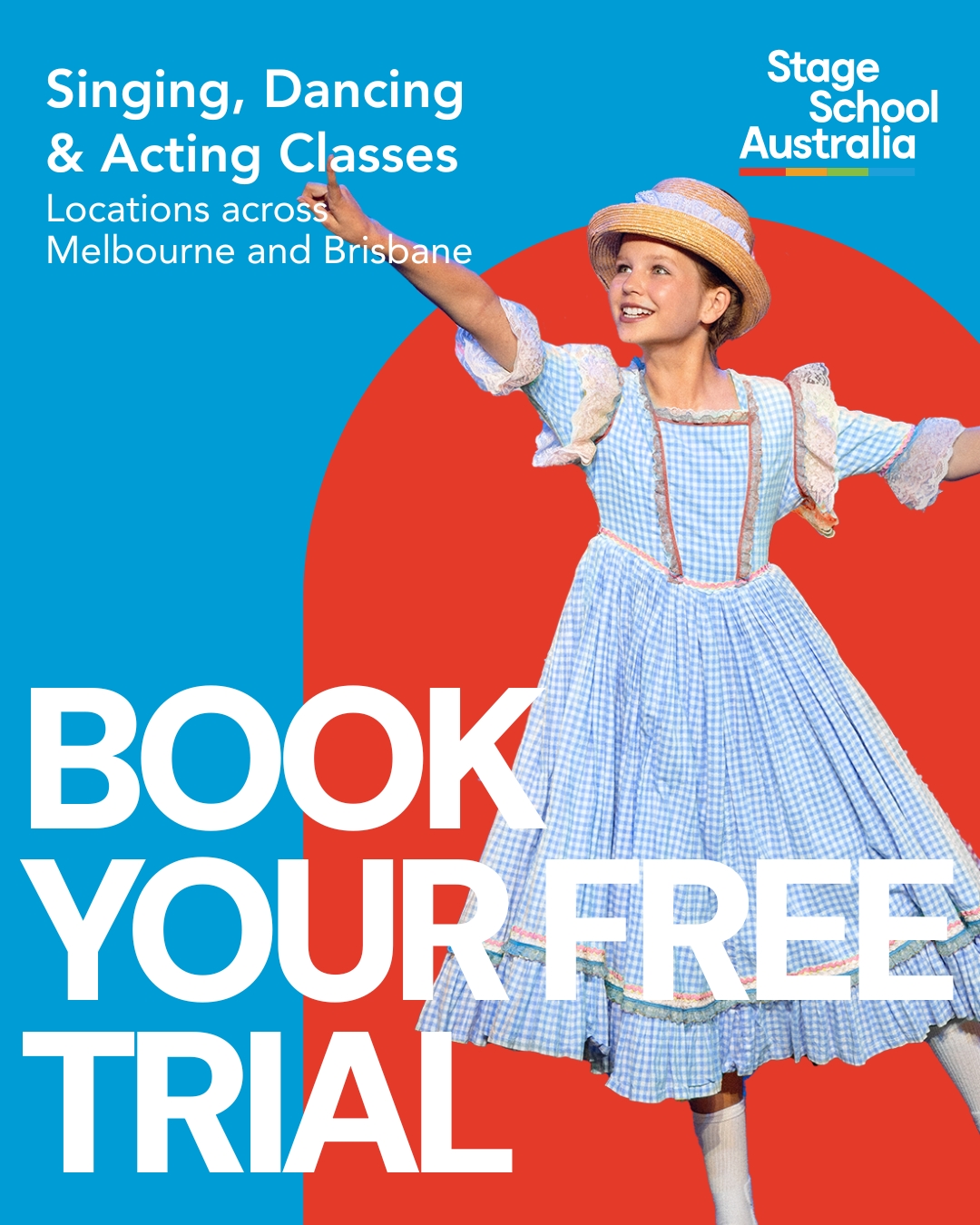 Stage School Australia Facebook ad from Feb 22, 2026