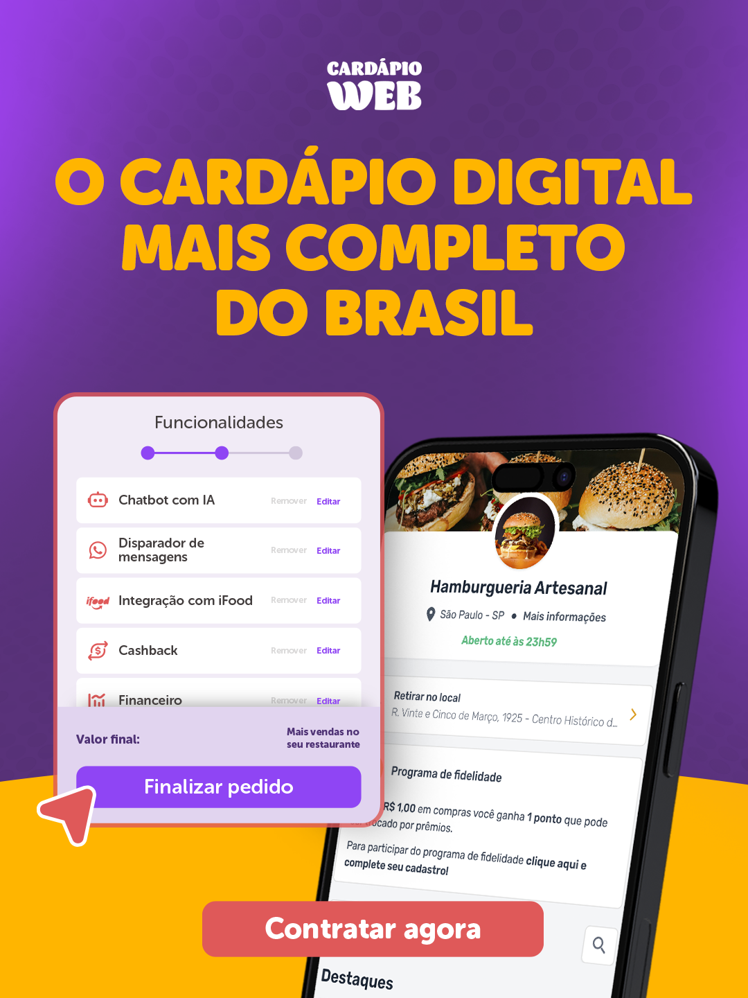 Cardápio Web Facebook ad