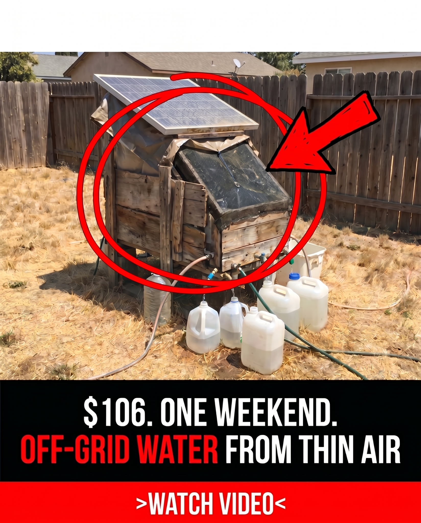 defacto.love Facebook ad: Build Your Own Off-Grid Water