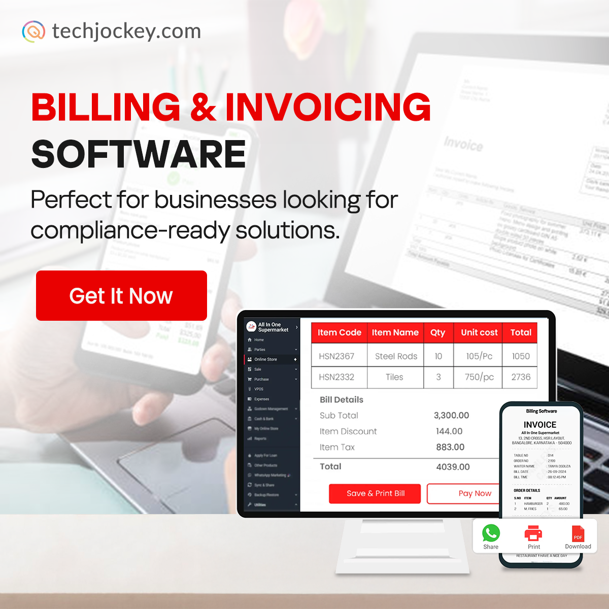Techjockey Facebook ad