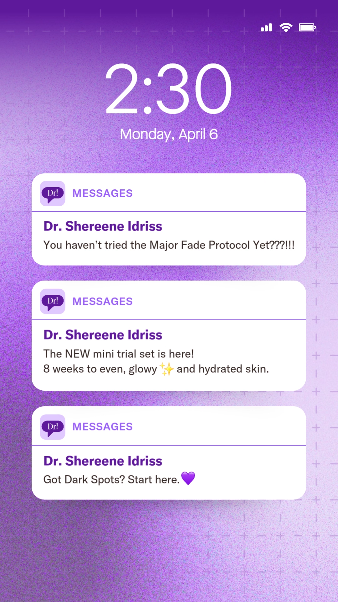 Dr. Idriss Facebook ad from Apr 18, 2026