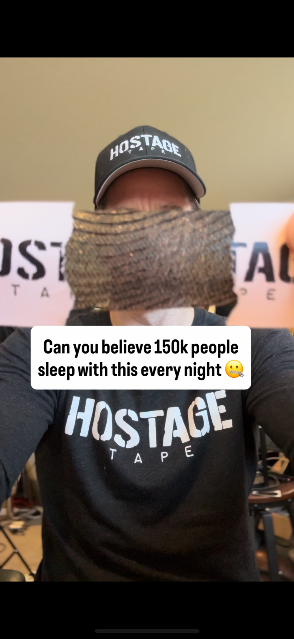 Alex Neist Founder of Hostage Tape Facebook ad: Can you believe 150,000 people sleep with tape…