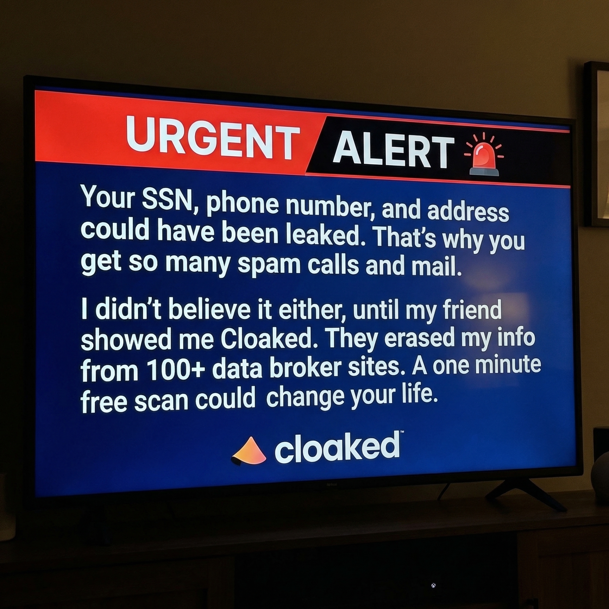 Cloaked Inc. Facebook ad