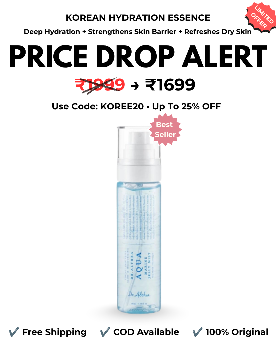 Koree Offical Facebook ad: Deep Hydration for Every Skin Type