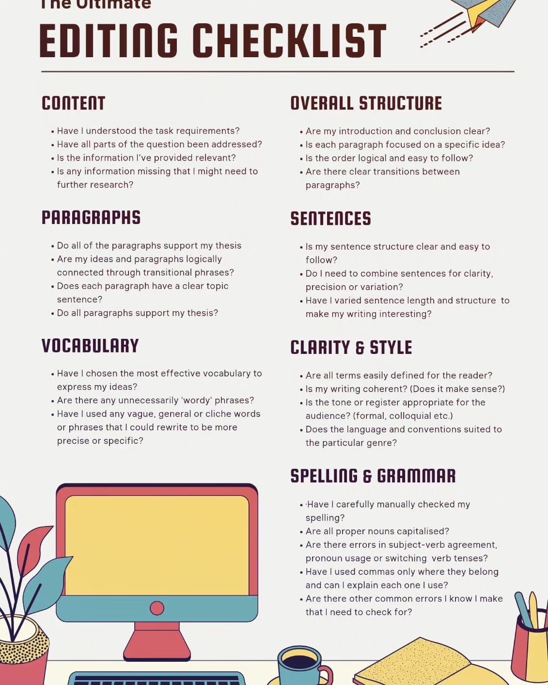 aceitwithaudrey Facebook ad: Elevate your writing with the ultimate editing checklist!