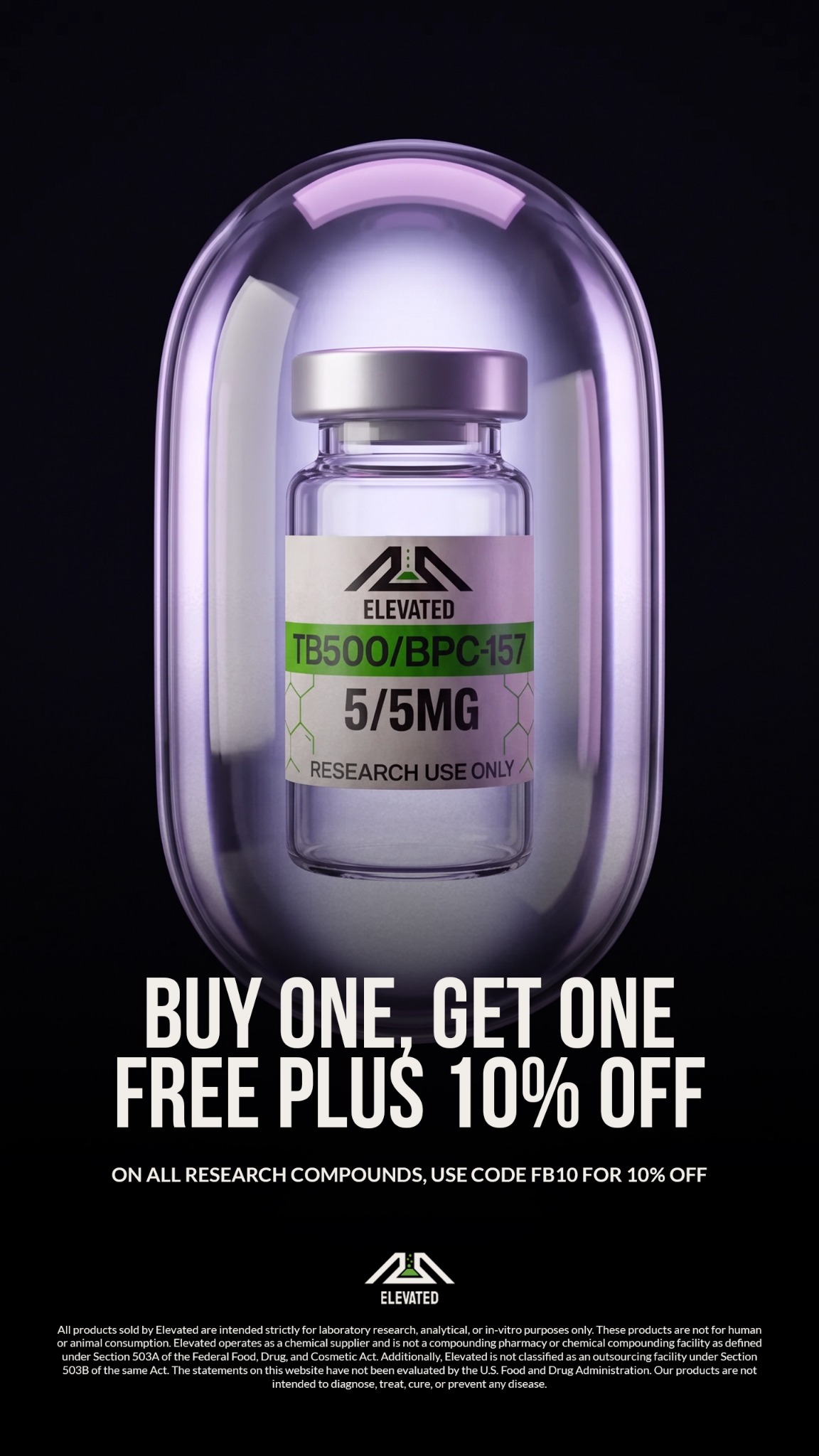 Elevated Labs Facebook ad