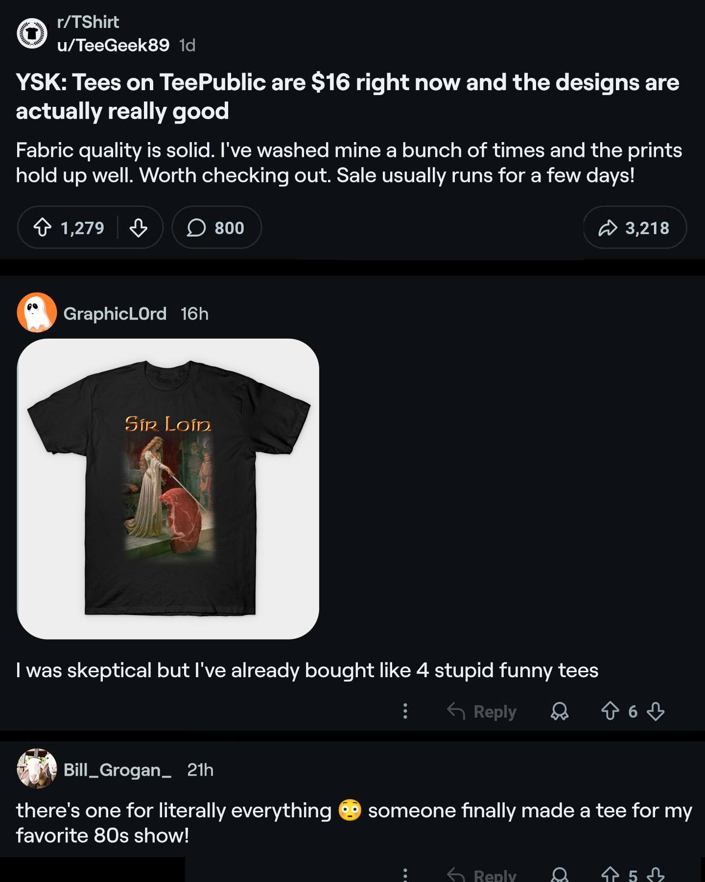 TeePublic.com Facebook ad